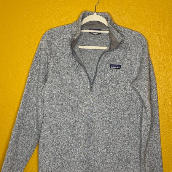 Patagonia Women’s Gray Quarter Zip Fleece Pullover Recycled Polyester Size M - Picture 3 of 7